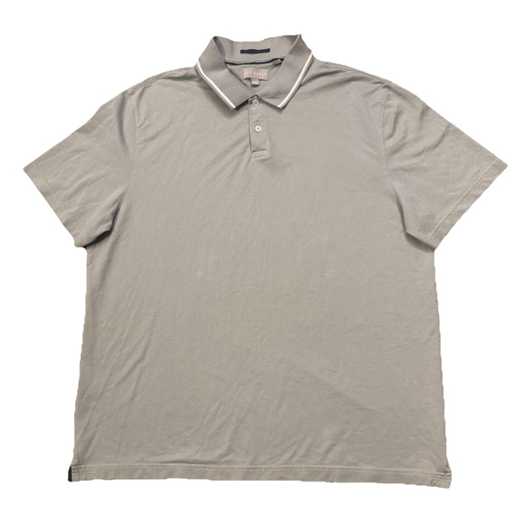 Ted Baker Men's Polo Shirt Size:XXL Gray 2 Buttons - Picture 1 of 10